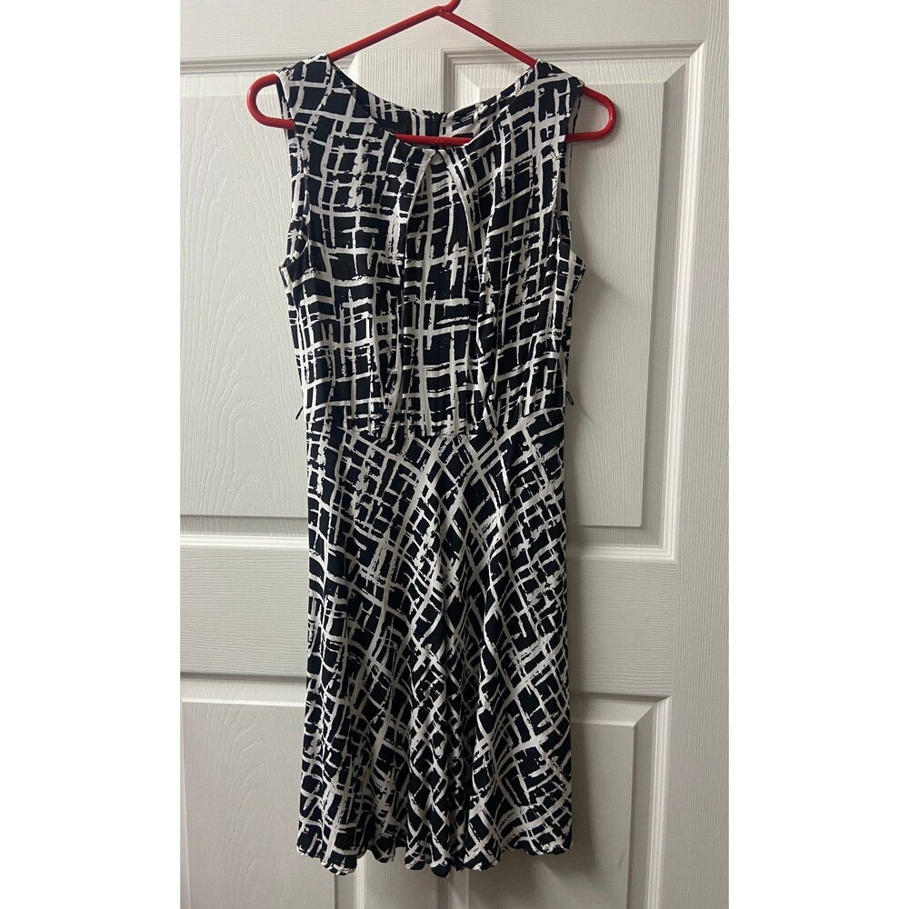 AB studio Dress Fit and Flare Womens 8 Knee Length Zip Back Career Office